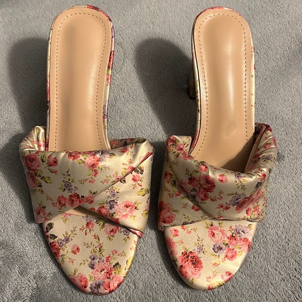 New rose gold mules